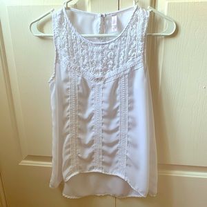 White dress tank top
